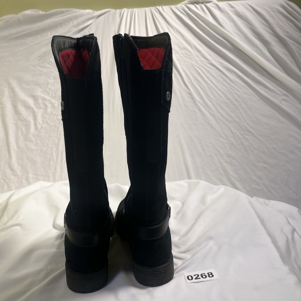 The North Face Womens Bridgeton Black Suede Waterproof Tall Zip Boots Size 8.5 - Picture 5 of 9